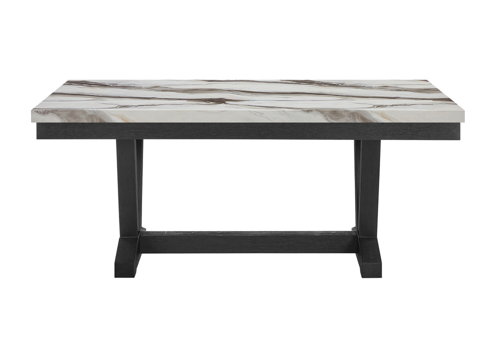 D1319 BLACK/WHITE DINING TABLE - De Avenue Furniture