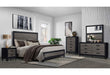 LISBON GREY/BLACK QUEEN BED, DRESSER, MIRROR AND NIGHTSTAND - De Avenue Furniture