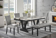 D1319 BLK/WHT DINING TABLE, 4 D1319 LT GREY DC & D1319 LT GREY BN - De Avenue Furniture
