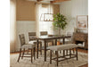 D4355 BROWN BAR TABLE WITH 6 BAR STOOLS - De Avenue Furniture