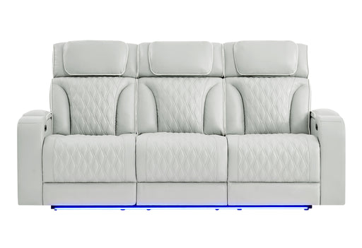 U8611 BLANCHE SILVER PWR REC SOFA WITH PHR AND LED - De Avenue Furniture