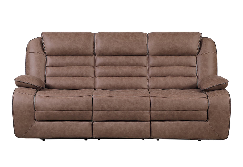 U2250 BROWN RECLINING SOFA - De Avenue Furniture
