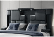 OSCAR BLACK QUEEN BED NO WOOD TRIM - De Avenue Furniture