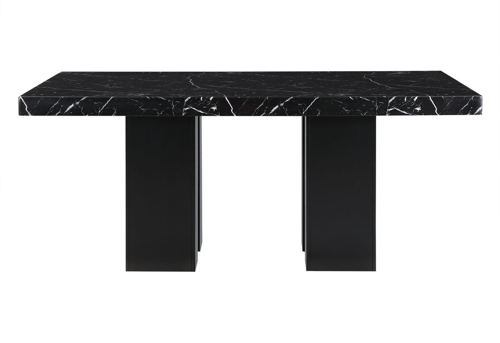 D03 DINING TABLE +8 D03 DINING CHAIRS BLACK - De Avenue Furniture