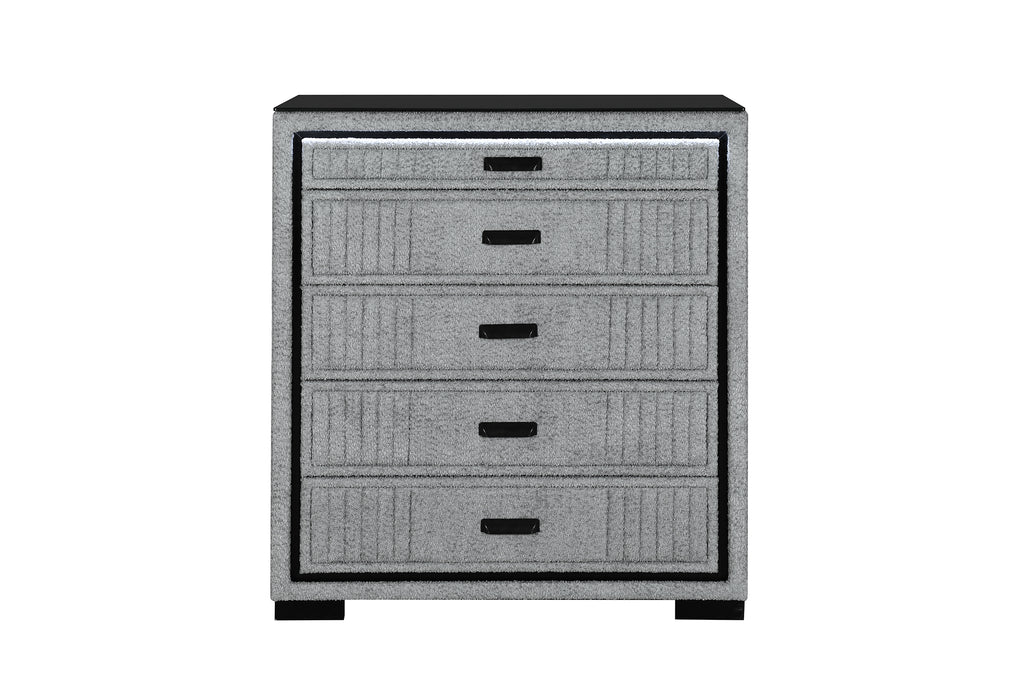 ISABELLA GREY CHEST WITH LED - De Avenue Furniture