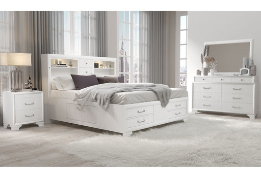 JORDYN WHITE KING BED GROUP - De Avenue Furniture