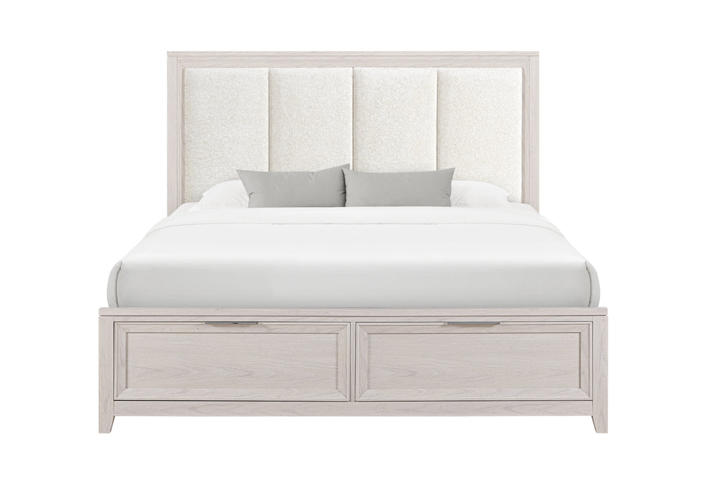 MARIAH BEIGE KING BED - De Avenue Furniture