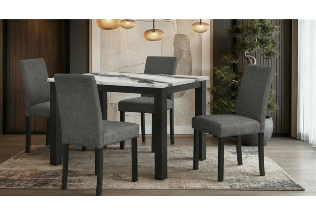 D8032DT PANDA DINING TABLE & D9026DC BLK DINING CHAIR - De Avenue Furniture
