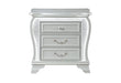 ARIA SILVER NIGHTSTAND WITH LED - De Avenue Furniture