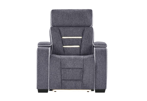 U1895 GREY P2 RECLINER WITH IS AND LED - De Avenue Furniture