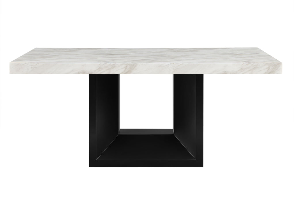 D02 DINING TABLE + 6 D03 BLACK DINING CHAIRS - De Avenue Furniture