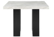 D04 WHITE BAR TABLE AND 6 D04 BLACK BAR STOOL - De Avenue Furniture