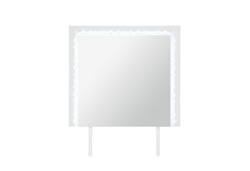 NAOMI SILVER MARBLE MIRROR WITH LED - De Avenue Furniture