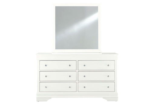 POMPEI METALLIC WHITE MIRROR - De Avenue Furniture