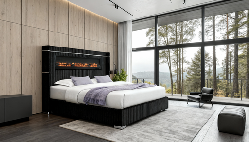 2215 BLACK QUEEN BED - De Avenue Furniture