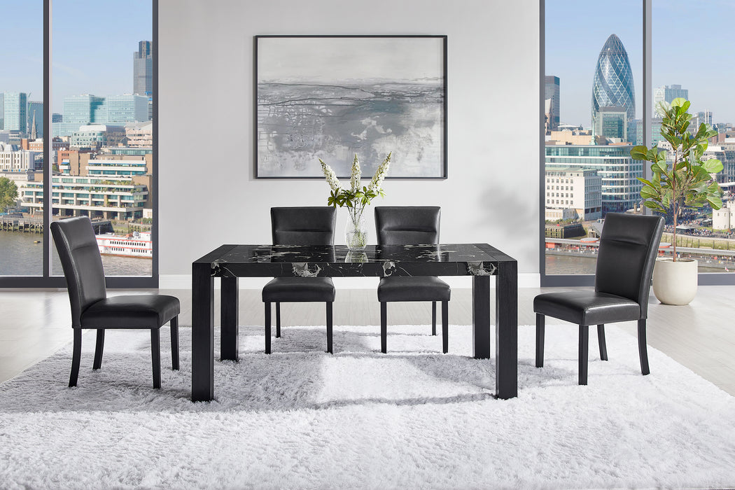 D4088DT DINING TABLE + 8 D87DC DINING CHAIR - De Avenue Furniture