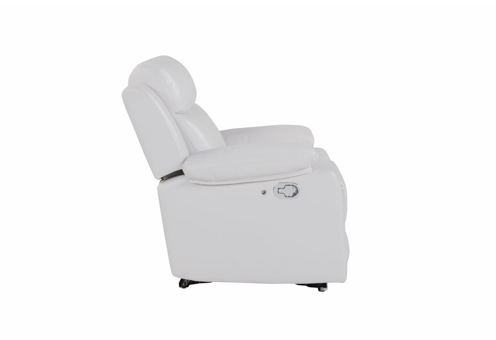 U6026 BLANCHE WHITE GLIDER RECLINER WITH LED - De Avenue Furniture