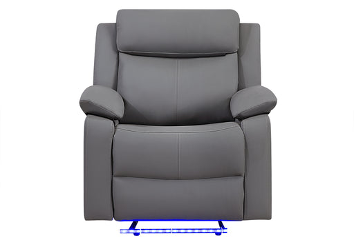U6026 GREY PU 46A GLIDER RECLINER WITH LED - De Avenue Furniture