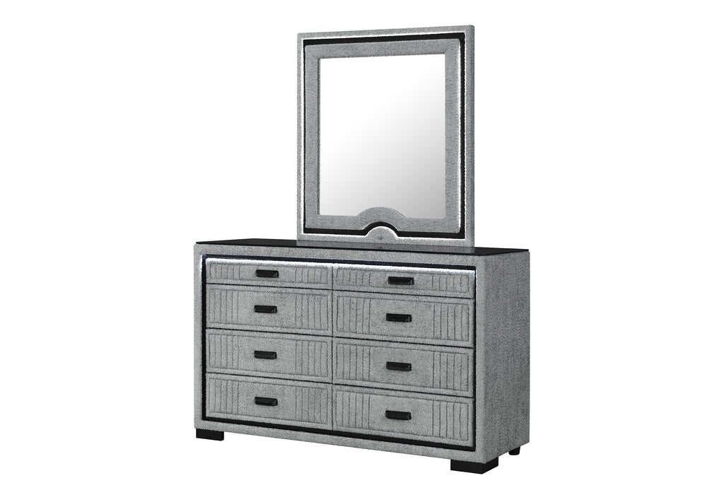 ISABELLA GREY MIRROR WITH LED - De Avenue Furniture