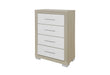 EMMA NATURAL/WHITE CHEST - De Avenue Furniture