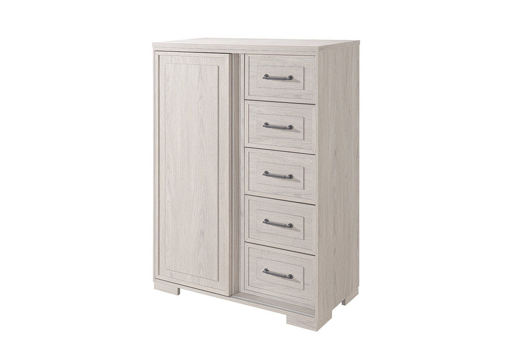 CLARA BEIGE SLIDING DOOR CHEST - De Avenue Furniture