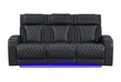 U8611 BLANCHE CHARCOAL POWER RECLINING SOFA WITH PHR AND LED - De Avenue Furniture