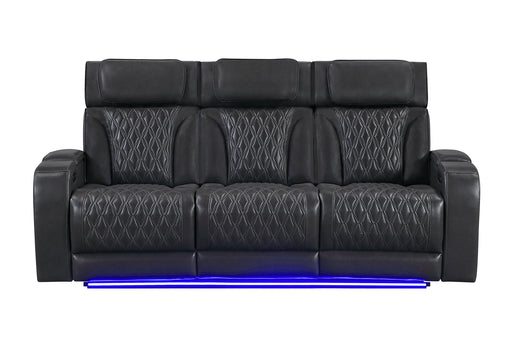 U8611 BLANCHE CHARCOAL POWER RECLINING SOFA WITH PHR AND LED - De Avenue Furniture