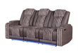 U8000 BROWN PWR REC SOFA W/PHR, DDT, READING LIGHT & LED LIGHT - De Avenue Furniture
