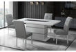 MONACO WHITE DINING TABLE + 6 MONACO DINING CHAIR - De Avenue Furniture