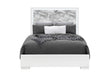 NAOMI SILVER MARBLE QUEEN BED WITH LED - De Avenue Furniture
