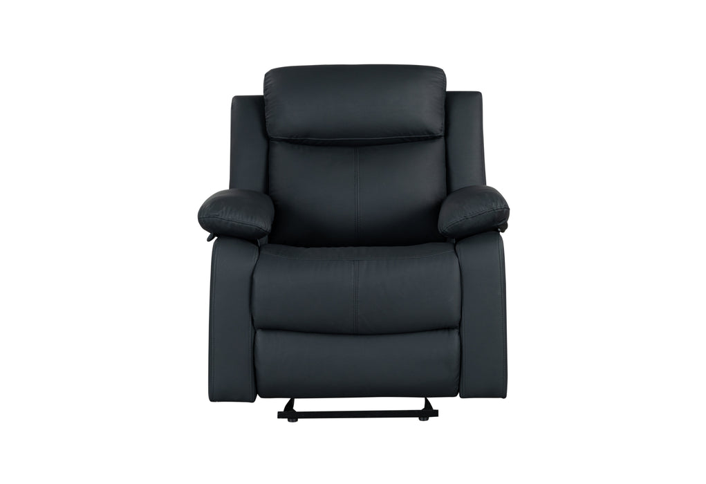 U6026 BLACK PU 72A GLIDER RECLINER WITH LED - De Avenue Furniture