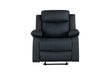 U6026 BLACK PU 72A GLIDER RECLINER WITH LED - De Avenue Furniture