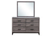 KATE FOIL GREY QUEEN BED, DRESSER, MIRROR, NIGHTSTAND - De Avenue Furniture
