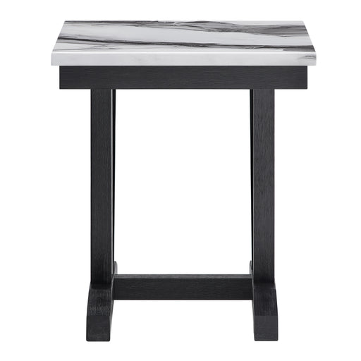 T1319 BLK/WHT END TABLE - De Avenue Furniture