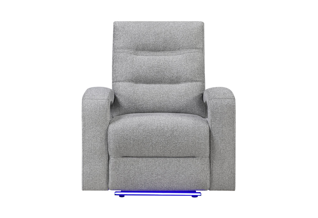 U6611 GREY 15 POWER RECLINER WITH LED - De Avenue Furniture