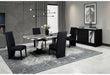 D12 DINING TABLE AND 8 D12 BLACK DINING CHAIRS - De Avenue Furniture