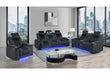 U8000 BLACK PWR REC SOFA/PWR CON REC LOVESEAT/PWR RECLINER W/PHR - De Avenue Furniture
