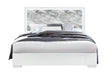 NAOMI SILVER MARBLE KING BED WITH LED - De Avenue Furniture