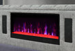 ISABELLA GREY QUEEN BED W/LED, TV LIFT, SPEAKER AND FIREPLACE - De Avenue Furniture