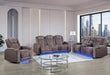 U8000 BROWN PWR REC SOFA/PWR CON REC LOVESEAT/PWR RECLINER W/PHR - De Avenue Furniture