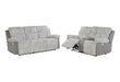 U6028 GREY RECLINING SOFA/CONSOLE RECLINING LOVESEAT - De Avenue Furniture