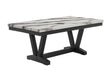 D1319 BLACK/WHITE DINING TABLE - De Avenue Furniture