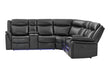 UM02 BLACK SECTIONAL - De Avenue Furniture