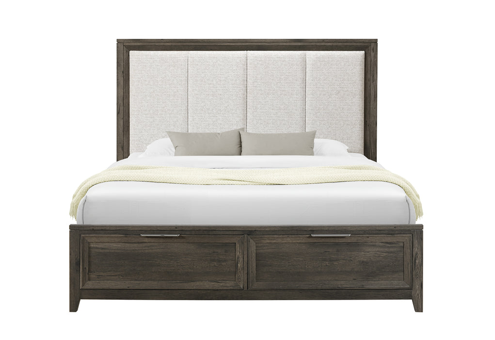 MARIAH DARK BROWN KING BED - De Avenue Furniture