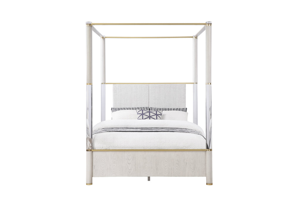 MALMO OAK QUEEN BED - De Avenue Furniture