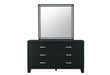 REID BLACK KING BED DRESSER MIRROR NIGHTSTAND - De Avenue Furniture