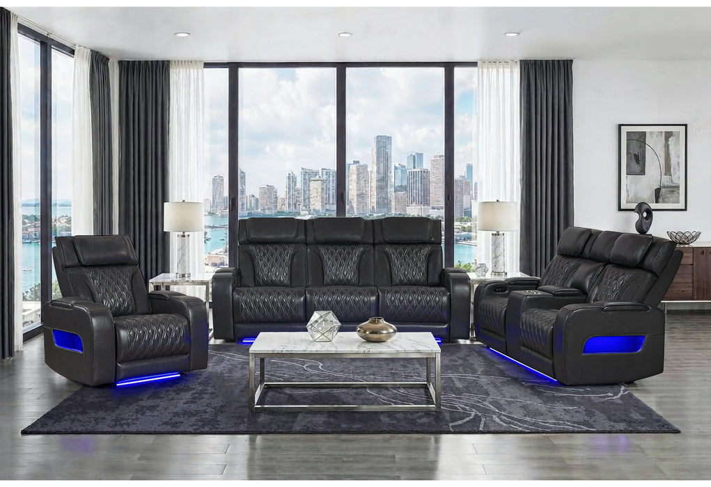U8611 BLANCHE CHARCOAL P2 PWR REC SOFA/PWR CON REC LOVESEAT/PWR REC - De Avenue Furniture
