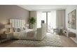 SERENITY CREMA QUEEN BED WITH SPEAKER, TV LIFT AND FIREPLACE - De Avenue Furniture