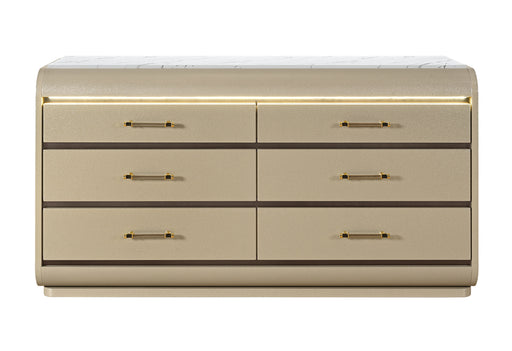 GENESIS GOLD DRESSER WITH LED - De Avenue Furniture