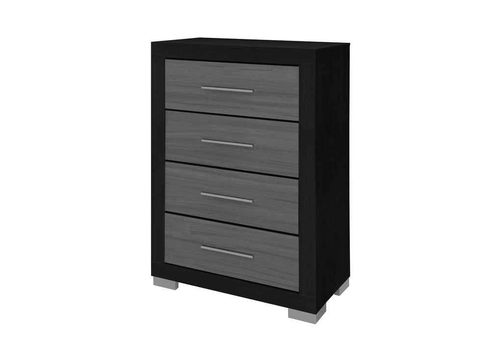 EMMA BLACK/GREY CHEST - De Avenue Furniture